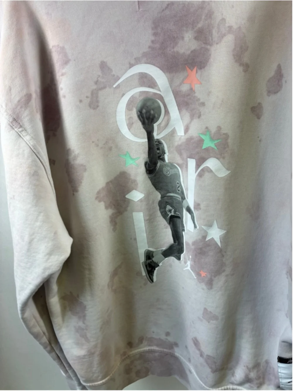 Jordan Tie-Dye Hoodie L Off-White/Purple Size L